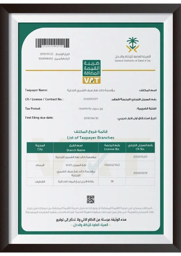 Certificate of 