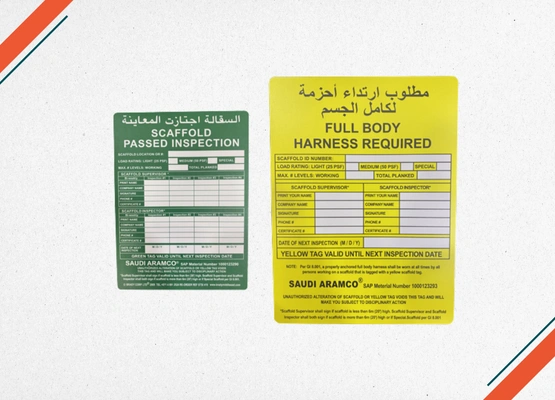 SCAFFOLDING ARAMCO TAG SUPPLIER IN SAUDI ARABIA