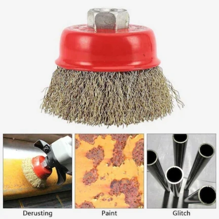 WIRE CUP BRUSH  CRIMPED 3" M10-SS  gallery image 2