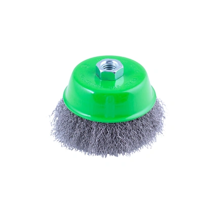 WIRE CUP BRUSH 3"SS M14 CRIMPED gallery image 1