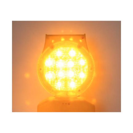 SOLAR WARNING LIGHT BARRICADE TYPE -WL022S -YELLOW COLOR gallery image 2