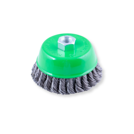 WIRE CUP BRUSH  TWISTED 65MM M10 - SS  gallery image 2
